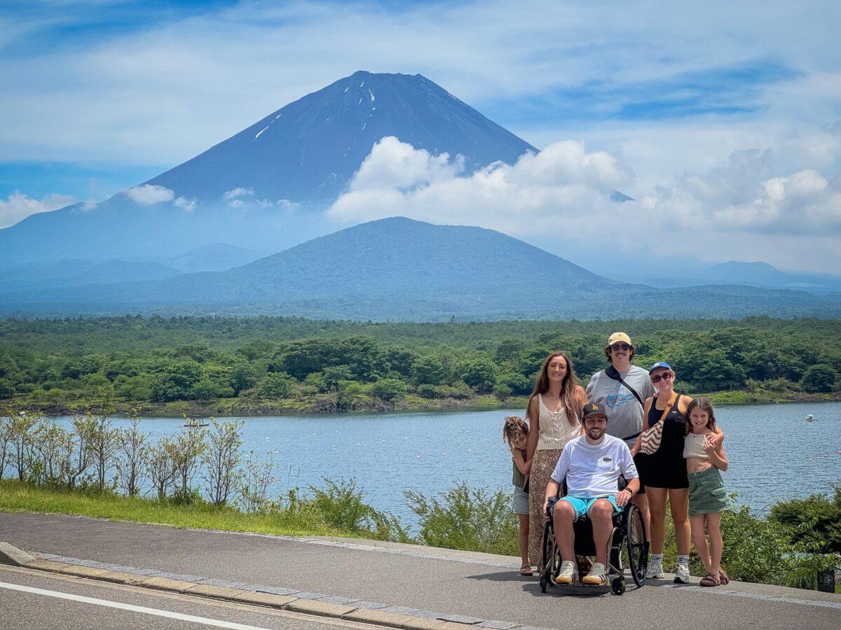 lake Shoji with mt Fuji